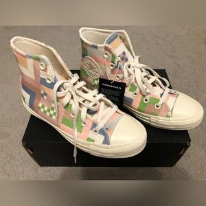 New Converse Chuck Taylor All Star Hi Crafted Folk Jacquard Sneakers Sz …